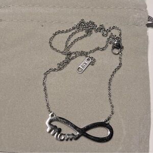 Mother Infinity Bar LINK K18 / 18K CHOKER NECKLACE gift